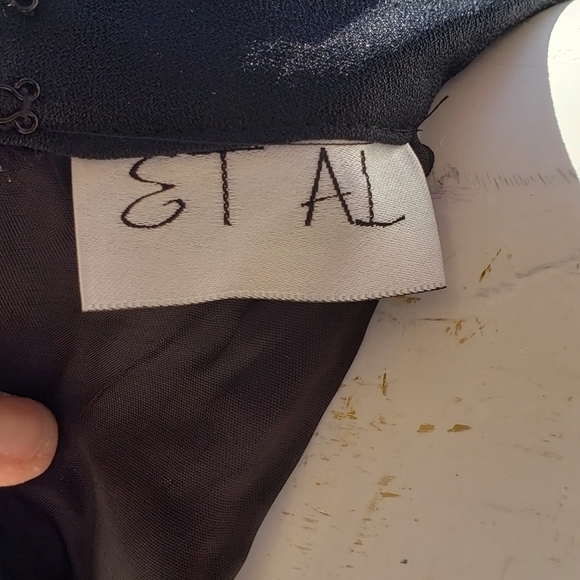 VINTAGE RARE UNIQUE ET AL. BLACK‎ YOUR DRESS HOLIDAYS DRESS - Picture 4 of 9